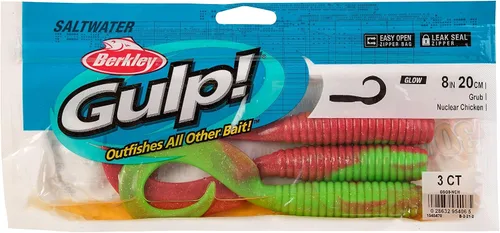 Vista 78 de Berkley Gulp! Cebo suave de pesca con larva para agua salada Blanco