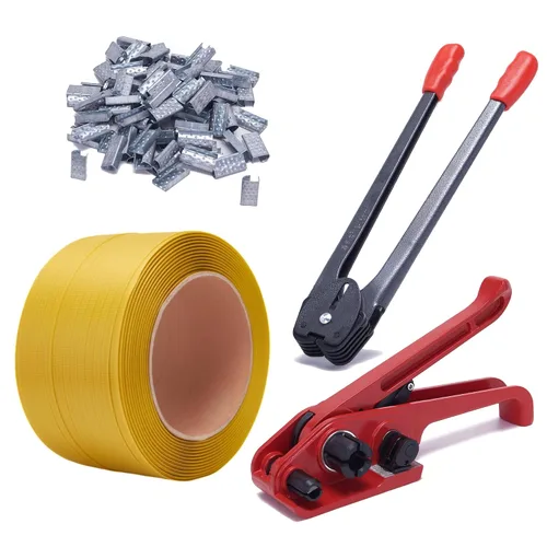 Kit de flejado de bandas con correa de polipropileno de 3500 pies y 5 kgpptz