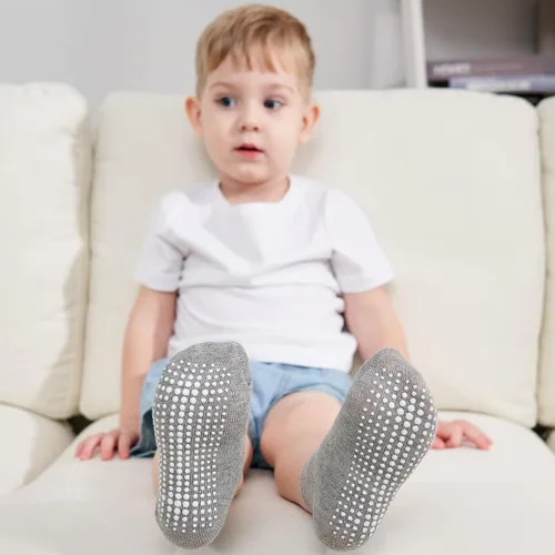 Vista 114 de Calcetines tobilleros antideslizantes Zaples para bebés con suelas antideslizantes para bebés, niños pequeños, niños y niñas