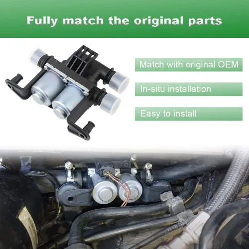 Vista 3 de Válvula de control del calentador compatible con BMW E60 E63 E64 E65 E66 525i 528i 535i