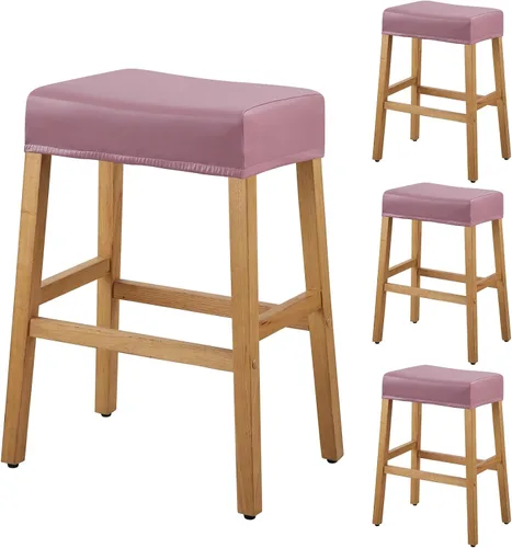 Vista 40 de YISUN Fundas de taburete rectangulares, paquete de 2 fundas elásticas impermeables para asiento de silla de montar, taburetes de bar, sillas de bar
