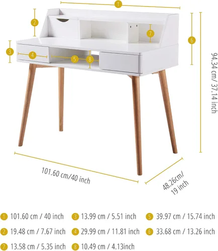 Vista 4 de Versanora VNF-00045LG Creativo - Escritorio Gris claro