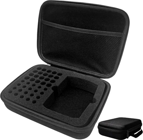 Bolsa organizadora de baterías, caja de almacenamiento segura, ordenada, a prueba de golpes, dura, portátil, con capacidad para 40 pilas AA y AAA