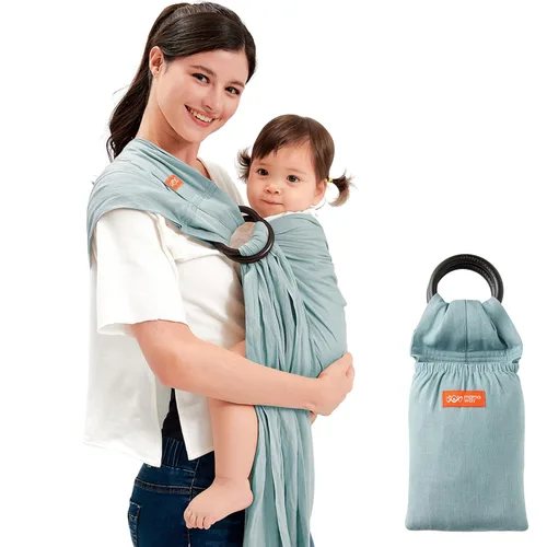 Mamaway Portabebés para recién nacidos y niños pequeños (soporta hasta 165 libras), certificado IHDI, hecho de rayón y lino, suave y transpirable,