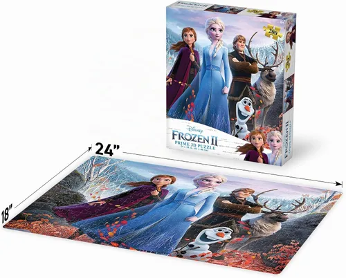 Vista 4 de Prime 3D Disney Frozen - Rompecabezas 3D de 200 piezas, 24 x 18 Efecto lenticular 3D inmersivo, piezas de cartón de primera calidad, a partir de 6