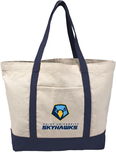 Vista 185 de Campus Lab Bolsa de lona con logotipo primario colegiado con bolsillo externo, bolsa de hombro reutilizable para ir de compras, playa Águilas A&m
