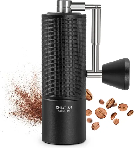 TIMEMORE Molinillo de café manual Chestnut C3 ESP Pro, molinillo de café de mano, molinillo de café de acero inoxidable S2C con mango plegable,