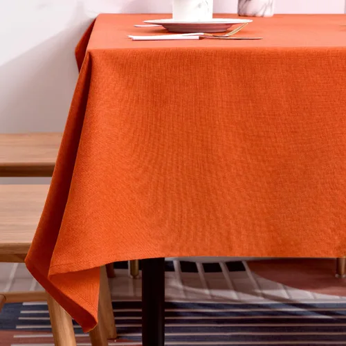 Vista 38 de BALCONY & FALCON Rectangle Table Cloth Waterproof Beige 47"x47" Jacquard sólido - Beige