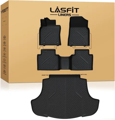 Vista 21 de LASFIT Tapetes de elastómero termoplástico para 1a y 2a fila de asientos de auto, para todo tipo de clima
