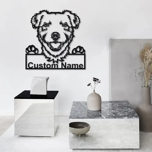 Vista 36 de Letrero de madera personalizado de perro Airedale Terrier Letrero de madera personalizado Airedale Terrier Airedale Terrier divertido Regalo