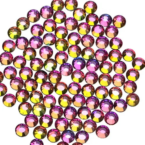 Vista 43 de 4500 unidades de diamantes de imitación de cristal de fijación en caliente con parte trasera plana HotFix gemas de cristal redondas de 0.079 Citrino