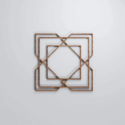 Vista 5 de 7 3/8"W X 7 3/8"H Extra Pequeño Lakewood Decorativo Madera de Lakewood Paneles de Pared de Madera de Calado, Nogal