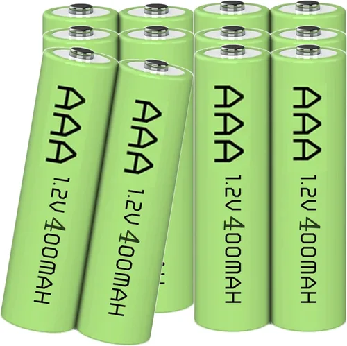 Triple A tamaño AAA400mAh NiMh baterías recargables solares 12 PC