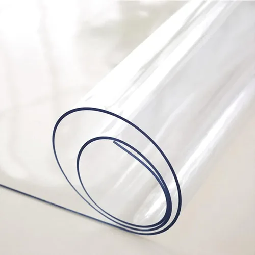 Protector de mesa de PVC transparente de 0.079 in para mantel de plástico, resistente al agua, resistente al calor, mesa de comedor, oficina, mesa