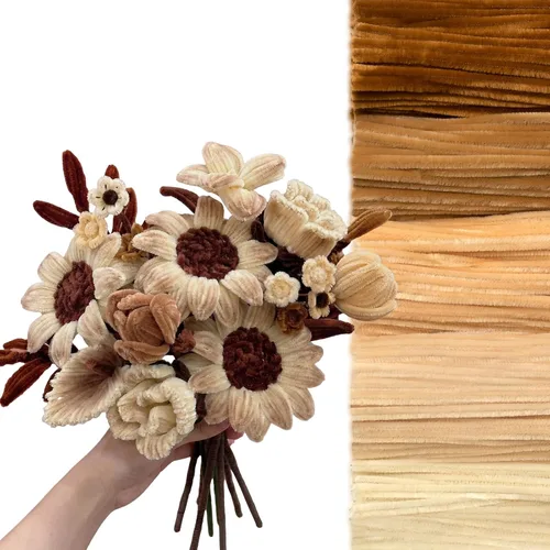 Peryiter 500pcs Pipe Cleaner Craft Pack, Boho Color, 12 Inch Color bohemio