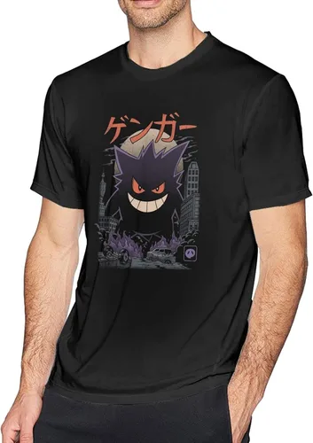 ERDONE Camiseta de manga corta para hombre color negro