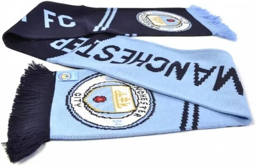 Manchester City FC Auténtica bufanda de punto EPL VT, Azul