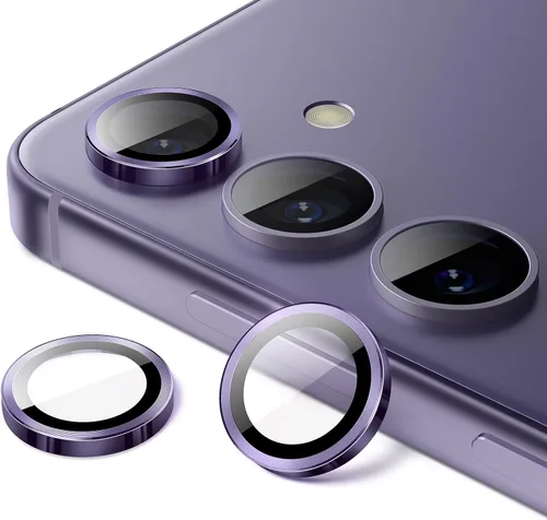 JETech Protector de lente de cámara para Galaxy S24 Plus, violeta cobalto, 1 juego | Vidrio templado 9H, cubierta de anillo individual de metal,