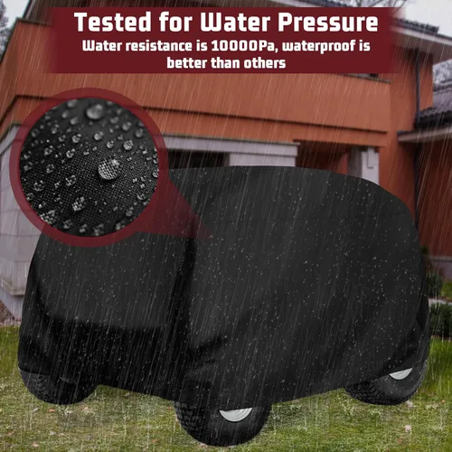 Vista 9 de Cubierta para cortacésped de montar - Cubierta para tractor cortacésped de exterior impermeable resistente 420D anti-UV, ajuste universal, cubiertas