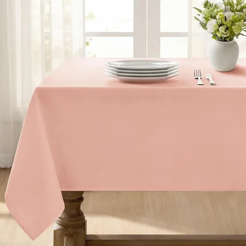 Vista 41 de Softalker Mantel rectangular, impermeable y resistente a las manchas, de tela, sin arrugas, lavable, cubierta de mesa de poliéster de 6.19 onzas por
