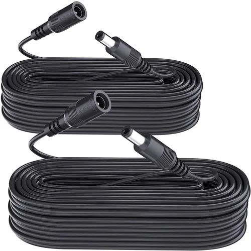 Vista 14 de 2 Pack 3ft 1M DC Power Extension Cable, Premium Pure Copper DC 12V Power Adapter Extension Cord 5.5mm x 2.1mm for CCTV Security Camera/Router/LED