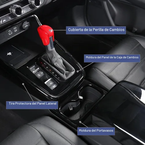 Vista 6 de AntBooBoo Para Honda CRV 2023 2024 2025 2026 Panel protector de la palanca de cambios de control central, accesorio de ajuste de cubierta