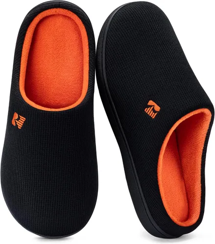 Pantuflas RockDove para hombre de espuma viscoelástica, dos tonos de color