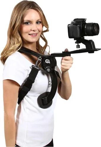 Cam Caddie® Scorpion EX - Soporte de hombro manos libres compatible con Canon, Nikon, Sony, Panasonic/Lumix estilo DSLR videocámara o cámara de