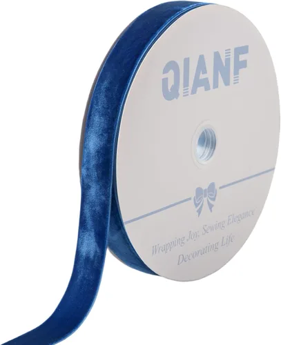 Vista 20 de QIANF Cinta de terciopelo, de 1-1/2 pulgada, carrete de 25 yardas (blanco)