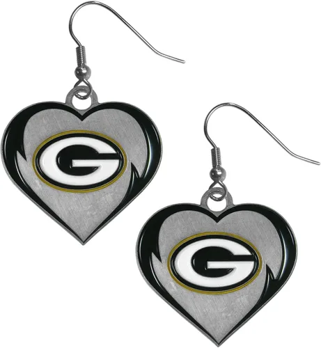 Vista 19 de Siskiyou NFL unisex-adult Heart Dangle Earrings Color del