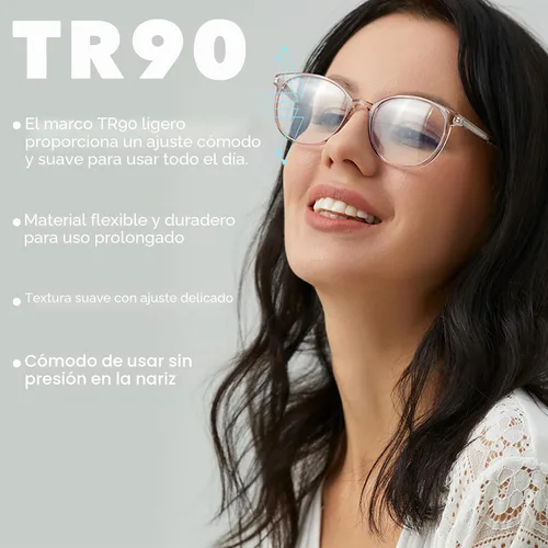 Vista 2 de FONHCOO Gafas de luz azul para mujeres y hombres (Azul)