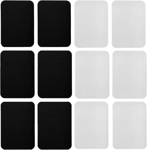 Johnson & Smith Parches para planchar – Parche para planchar de 12 piezas para reparación de ropa, pantalones – Parches de tela adhesiva en formas