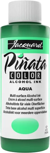 Jacquard Pinata - Tinta de alcohol color Aqua - Tinta profesional y versátil que produce resultados de color saturado y sin ácidos - 4 onzas de