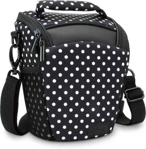 Vista 12 de USA GEAR Bolsa compacta para guardar cámara con cobertor para lluvia y correa para hombro