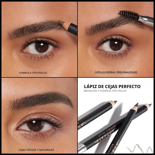 Vista 6 de Anastasia Beverly Hills - Lápiz de cejas perfecto Traditional Precision Tool, Soft Powder-Like Finish, Integrated Blending Spoolie, Long-Wearing &