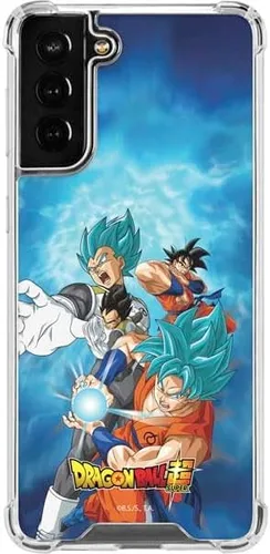 Vista 6 de Skinit Funda transparente compatible con Galaxy S22 Plus, diseño oficial de Dragon Ball Super Goku Negro - DBZSPR04