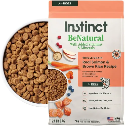 Vista 18 de Instinct Be Natural, alimento seco natural para perros, croquetas con recubrimiento crudo - pollo real y arroz integral, bolsa de 4.5 lb