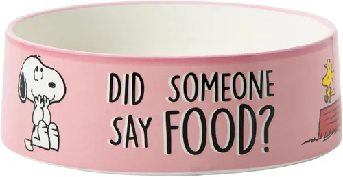 Vista 9 de Peanuts Snoopy Cuenco para Perros con Diseño de Hueso – Cuenco de Gres de 6.5" para Agua o Comida para Perros Pequeños a Medianos – Lindo Plato