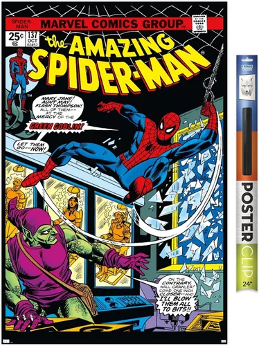 Vista 16 de Trends International Marvel Comics Spider-Man - Póster de pared Amazing Spider-Man #137, 22.4 pulgadas de largo x 14.7 W, versión enmarcada