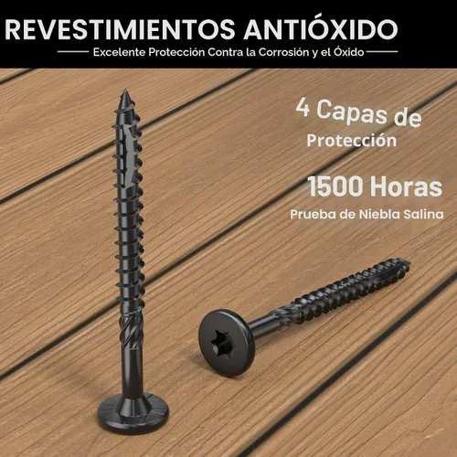 Vista 6 de FMhotu 50 tornillos para madera de 12 pulgadas, resistentes a la corrosión, para paisajismo, troncos y madera para madera, cierres resistentes al