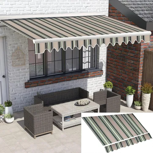Toldo de repuesto para patio, tela de poliéster impermeable, con protección UV, cubierta superior retráctil para ventana, puerta, cubierta de