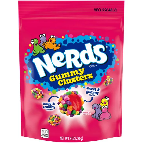 Vista 16 de NERDS Gummy Clusters Candy, arcoíris, crujiente y gomoso, 3 onzas (paquete de 12)