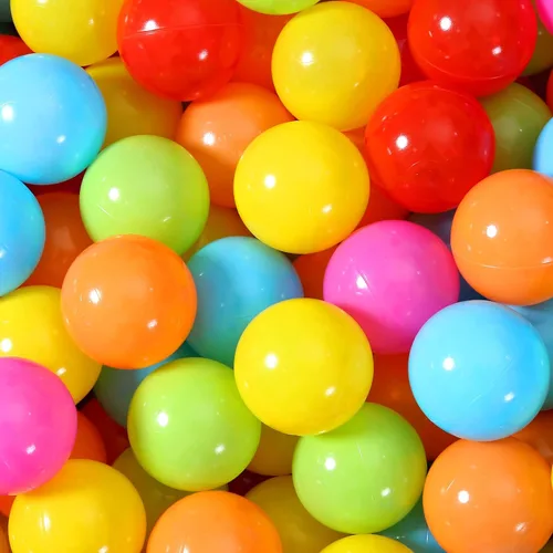 Pelotas de Plástico Suave para Piscina de Pelotas, 100 200 500 piezas Pelotas de Juguete de Plástico para Niños, Pelotas Anti-Estrés a Prueba de 7