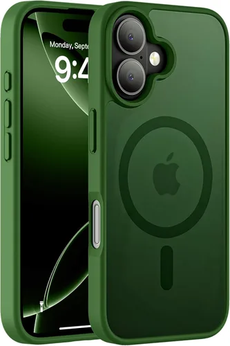 Vista 19 de Hualele - Funda magnética para iPhone 13 Pro, compatible con MagSafe, grado militar, a prueba de caídas, translúcida mate, parte trasera dura, borde