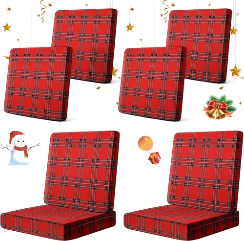 Vista 15 de Newwiee Funda de cojín, para cojín de asiento de sofá o sillón, 8 unidades, elástica, para sofá, muebles de patio y exteriores, de repuesto, suave