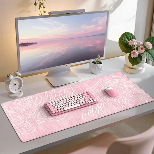 Vista 29 de iCasso Tapete de escritorio, bonita funda de escritorio para mujer, 35.4 x 1-Colorido a cuadros
