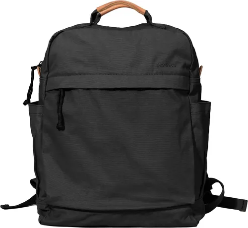 GOOTIUM Mochila de lona, estilo vintage, casual, para uso diario, bolsa de viaje de gran capacidad con bolsillo lateral para botella de agua y Negro