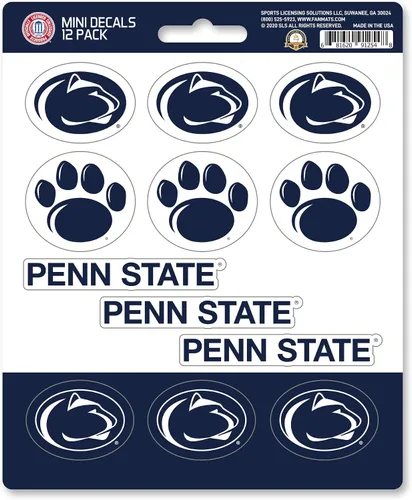 Vista 15 de FANMATS NCAA - Juego de calcomanías unisex para adolescentes, paquete mini de 12 Color del