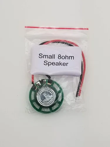 Vista 4 de Altavoz de 1 pulgada 26mm 8 ohmios 0.5 W máx. con cables de 4 pulgadas para proyectos de bricolaje