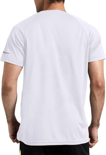Vista 3 de Holure Camisa de entrenamiento de manga corta de malla de secado rápido para hombre